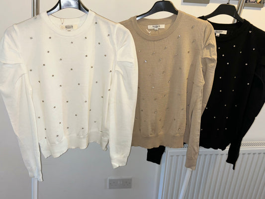 Puff sleeve diamond jumpers