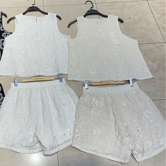 Sequin short set