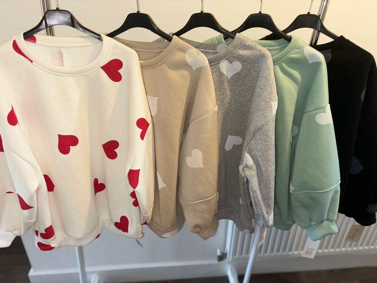 Loveheart ballon sleeve jumpers