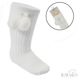 Baby boys pompom knee socks