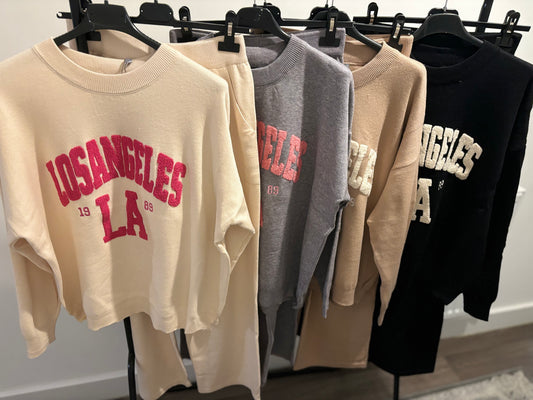 ‘Los angeles’ soft knit loungeset