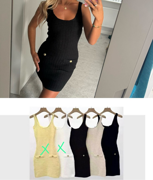 Gold button dresses