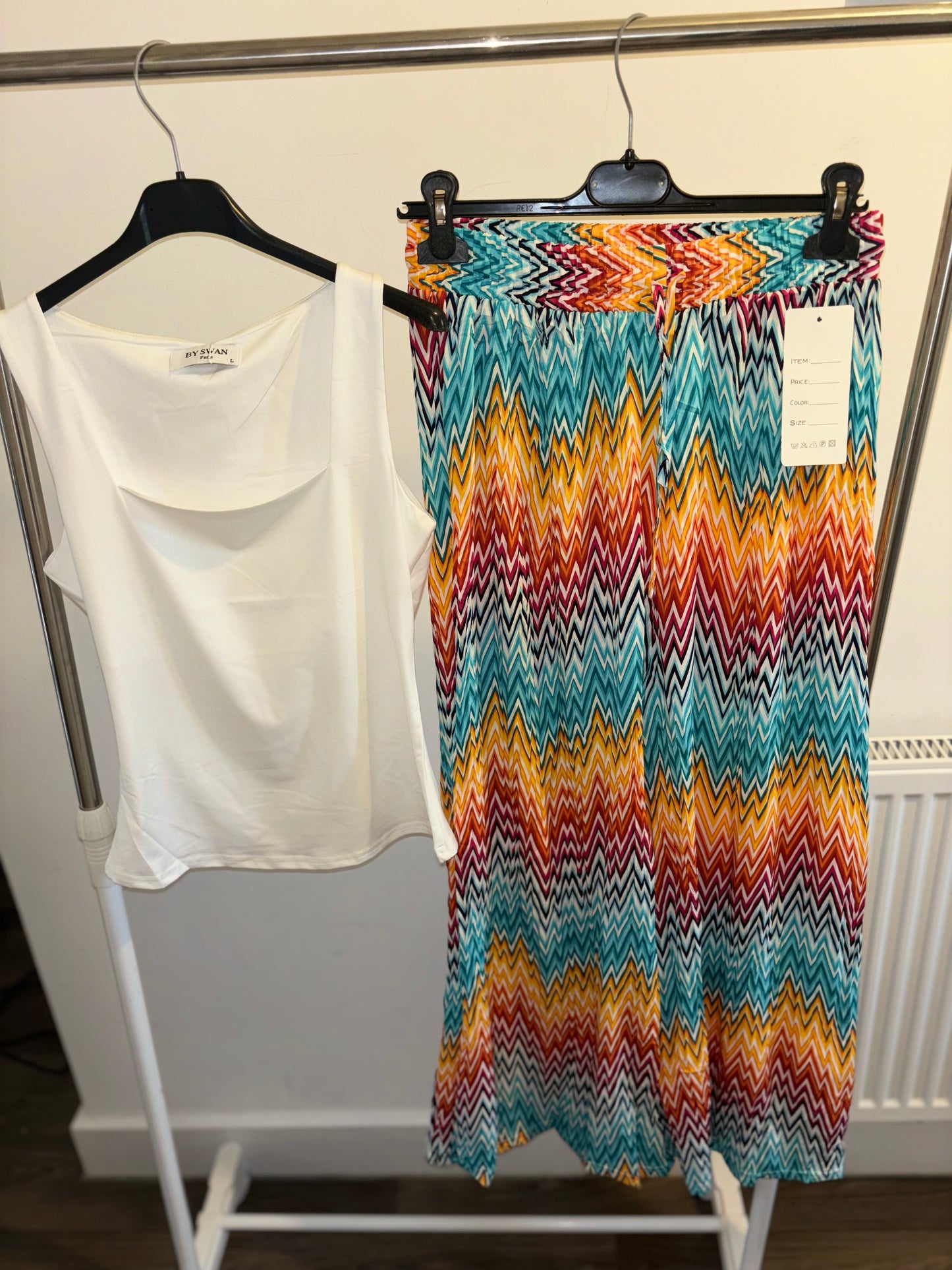 Zigzag flared trousers