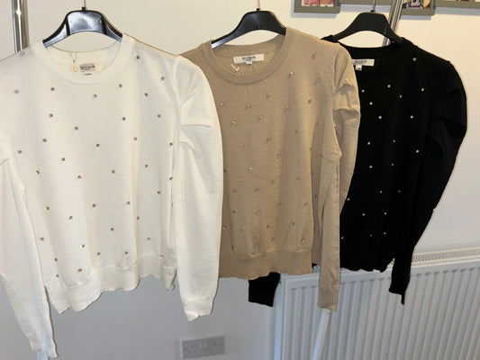 Puff sleeve diamond jumpers