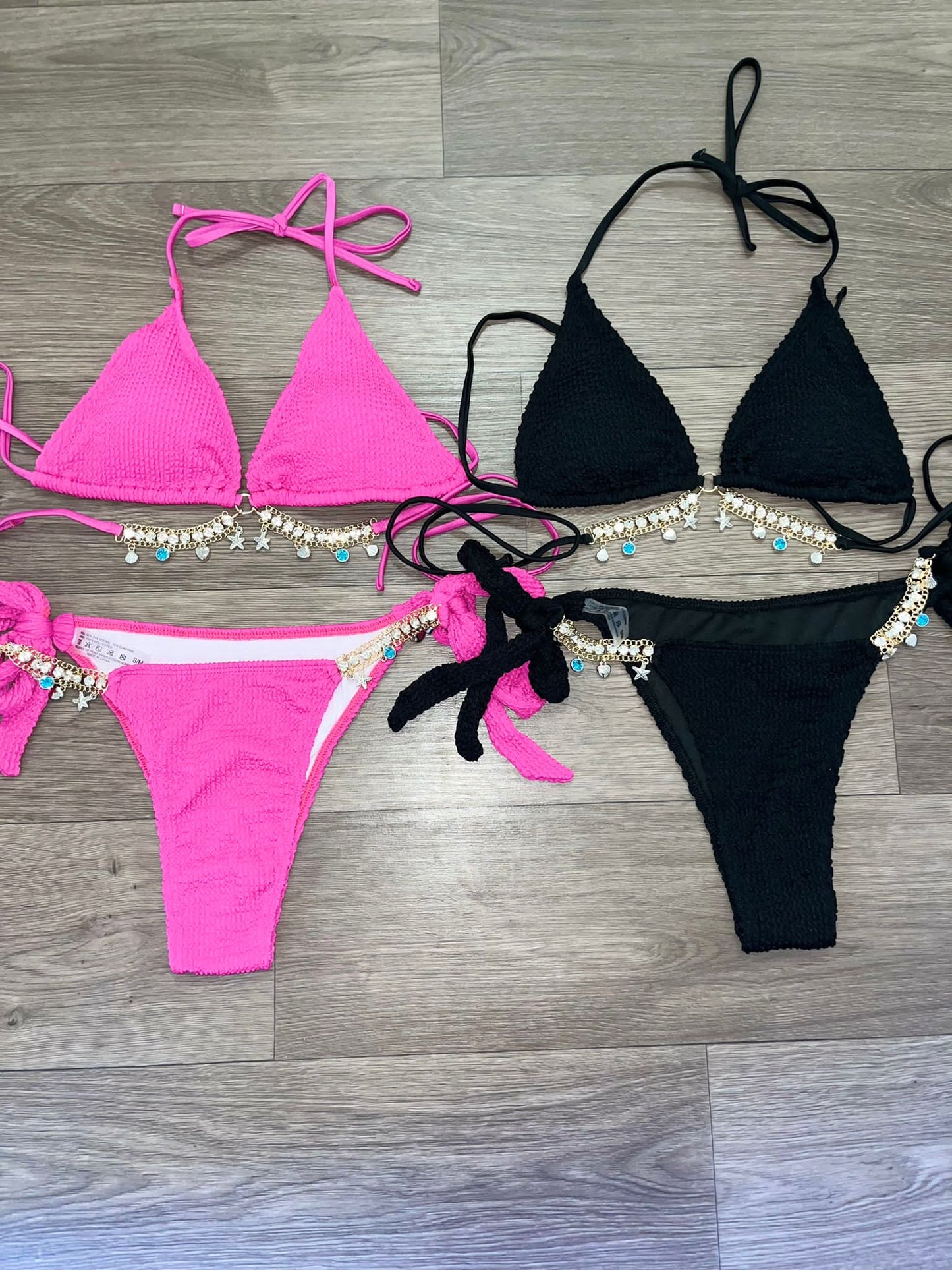 Diamond charm bikinis